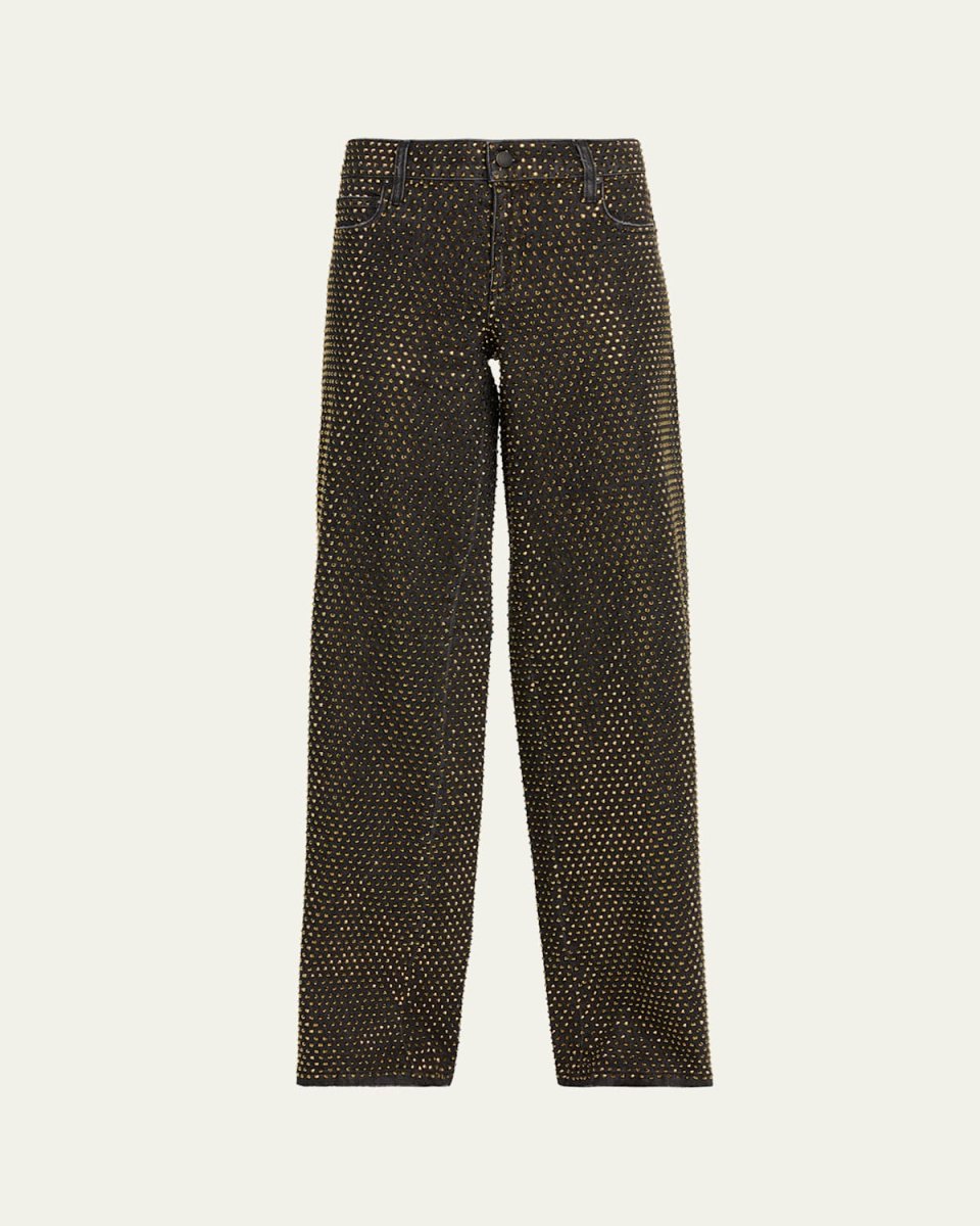 Amazing Embellished Wide-Leg Jeans